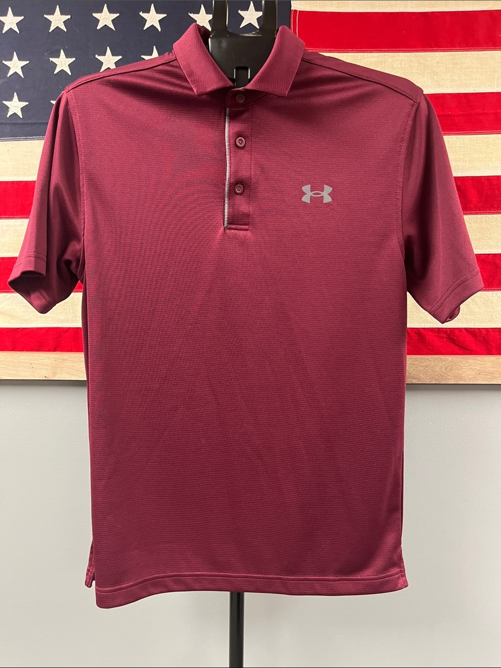 Under Armour Men's Burgundy Performance Polo